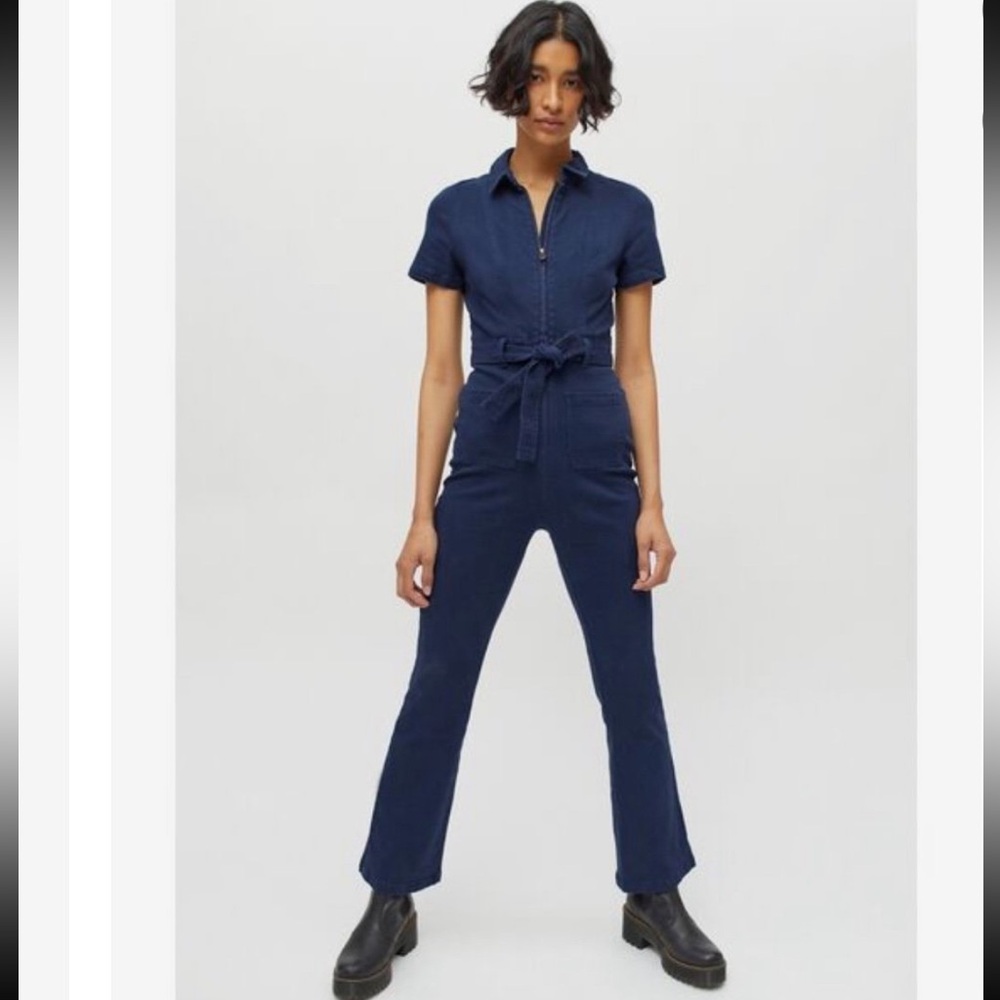 urban outfitters stephie short sleeve coverall jumpsuit size M